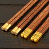 Chinese-Style Solid Wood Chopsticks - 10 Pairs Gift Box for Clients & Souvenirs