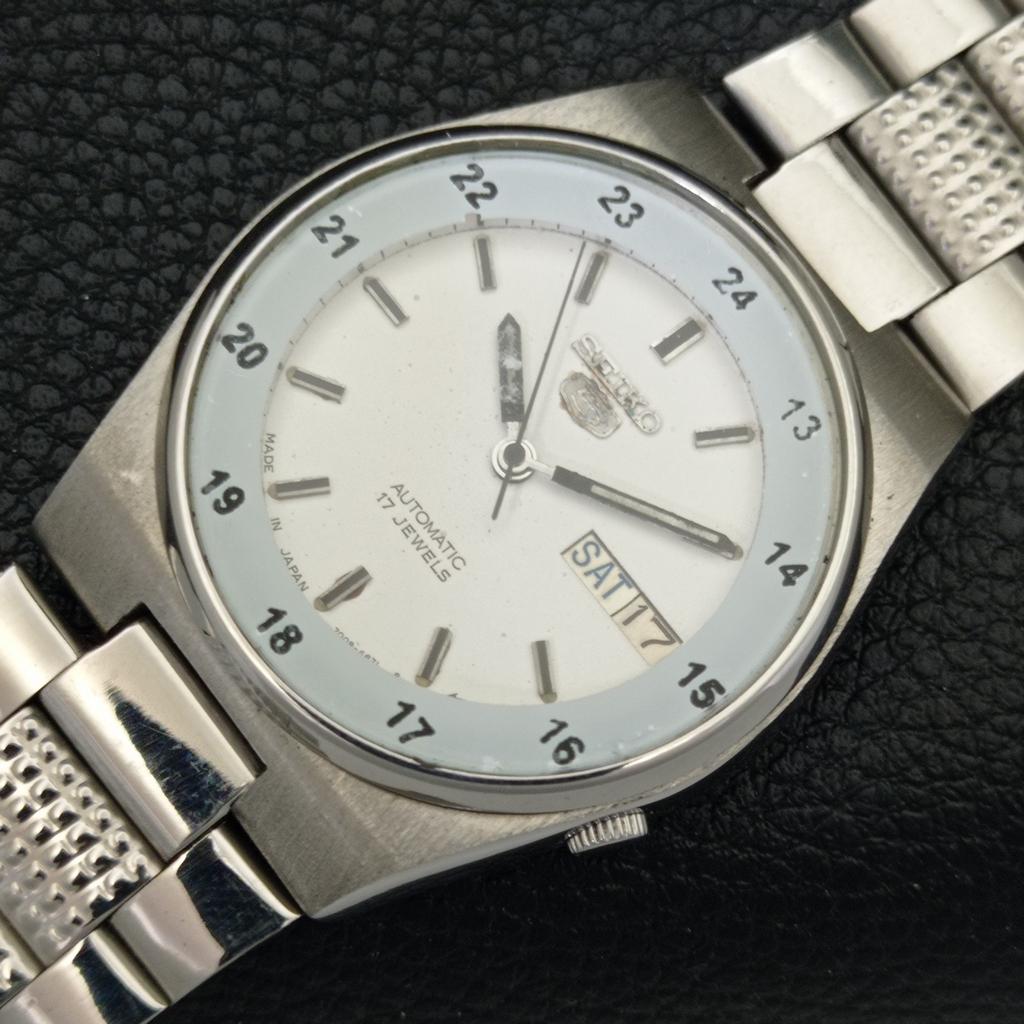 GENUINE VINTAGE SEIKO 5 AUTOMATIC JAPAN 7009A MENS ORIGINAL DIAL WATCH A702472-5