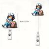 Nurse Theme Retractable ID Badge Reel Pin Durable Acrylic For RN LPN Doctor Office Name Tag Holder
