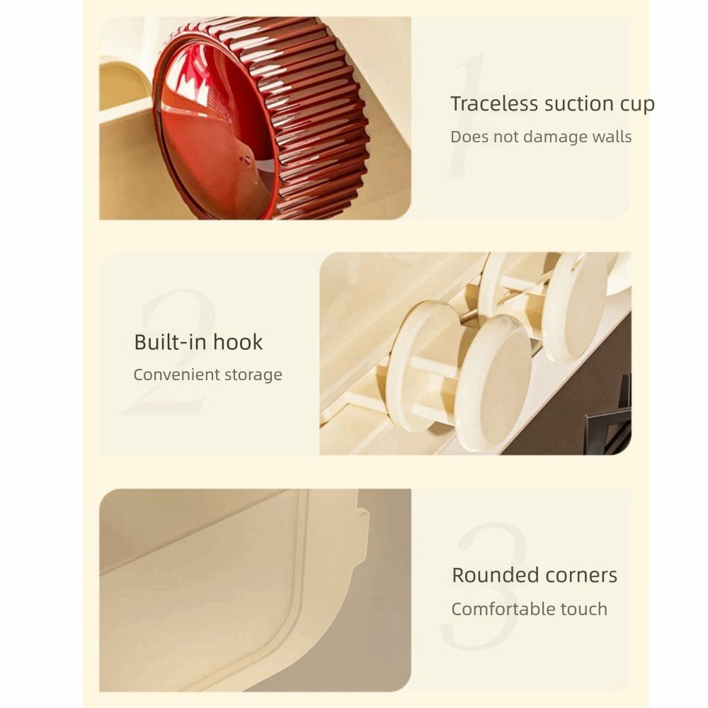 Adjustable Divider Wall Mounted Spice Organizer Hanging Bathroom Stand Condiment