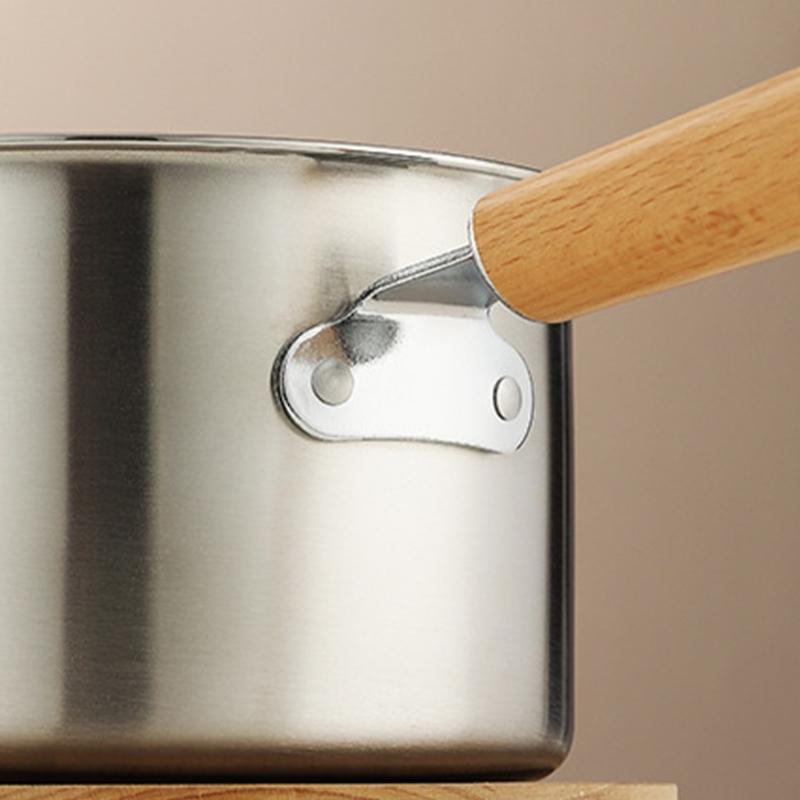 Professional Kitchen Fryers Set with Lid Strainer Basket and Cooking Tongs Wood Handle for Heat Protections Home Use