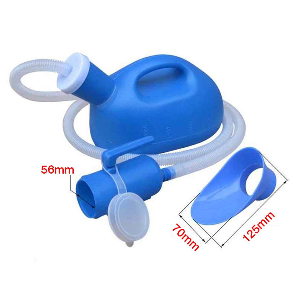 2000 ml Blau Weiß Tragbar Urinflasche Kunststoff Urinal Toilettenhilfe Flasche Mann Frau Toilettenartikel Für Outdoor Camping Auto