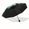 1pc Chameleon Flowers Auto Open/close, All-Season Portable Folding Umbrella for Women & Men, Travel, Everyday, Formal Events - Compact Luxury Parasol,