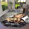 Charles Matthew,Sons of Anarchy Round Area Rug,Carpet Rug for Living Room Bedroom Sofa Playroom Decor,Non-slip Floor Mat