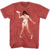 Warrant Skates Red Heather Adult T-Shirt