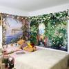 Vintage Garden Floral Landscape Tapestry, Cottagecore Aesthetic Wall Hanging, Bedroom Living Room Dorm Decor