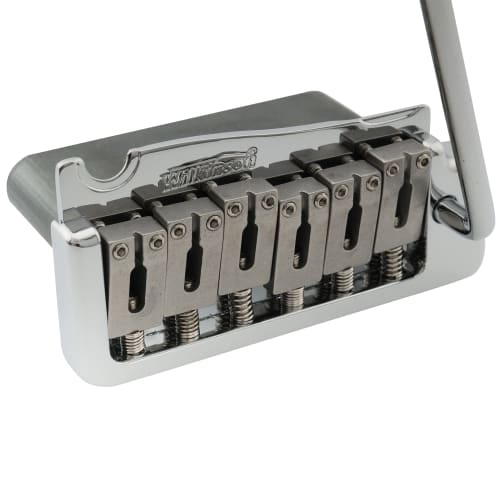 Wilkinson WVP-SB 10.8mm Two-Piece Tremolo Bridge Unit with Stainless Steel Saddles and Full Steel Block for Imported/Japanese Strat Guitars, Chrome