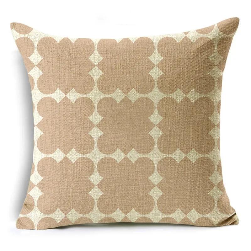 The Same Color Stitching Series Pillow Cover Creative Geometric Sofa Bay Window Bedside Cushion Cover 40*40cm/45*45cm/50*50cm