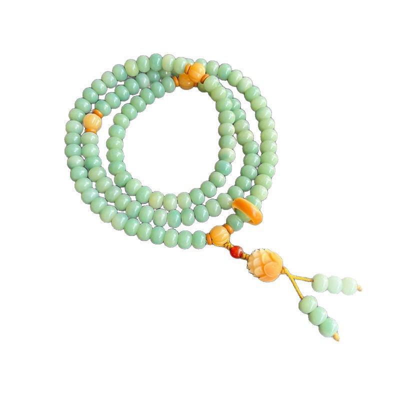 Elegantes mehrsträngiges Lotus-Perlenarmband für Damen: Antiker chinesischer Stil, Cool und Schick