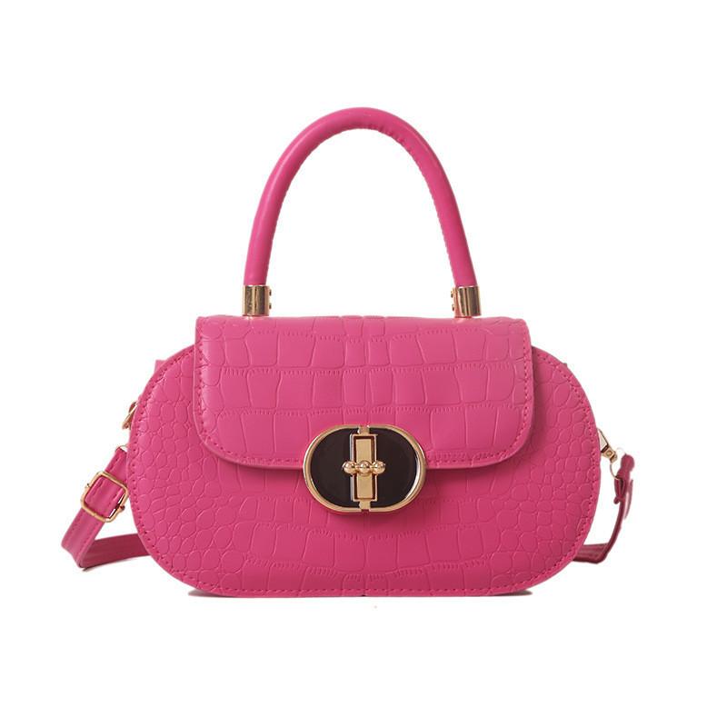 Chic Crocodile Pattern Pu Handbag For Women Stylish Shoulder Crossbody Bag розы красного