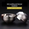 304 Stainless Steel Double-Layer Insulated Rice Bowls, 15cm (10-Pack)
