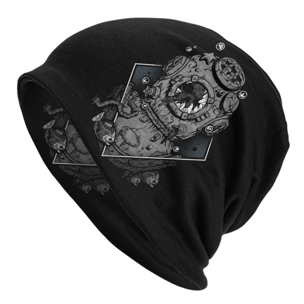 Custom Scuba Skull Dive Diver Bonnet Hats Hip Hop Knitting Hat For Women Unisex Warm Winter Skullies Beanies Caps