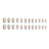 Temperament Versatile Wearing Nail Three-Dimensional Irregular Magic Mirror Powder Metal Texture Japanese Milk White Printing Nail Art
