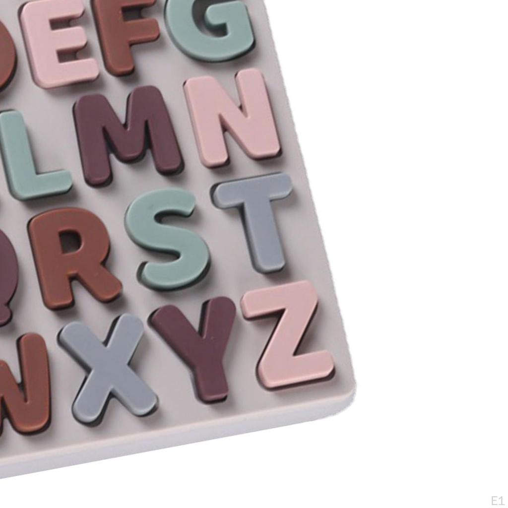 Silicone Educational Abc Puzzle Montessori Education Toys Color Recognition Toy Preschool Game for