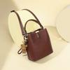 Bucket Bag Versatile Portable Women'S Bag Leather High-End Shoulder Messenger Bag Luggage
