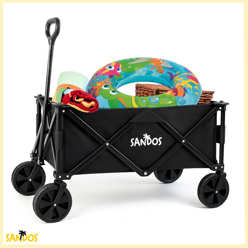 Beach cart trailer 100kg foldable camping tourist for holidays