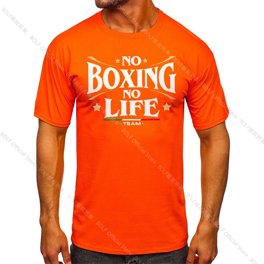 No Boxing No Life Gym Printed Vintage Men T-shirt Sport 100% Cotton Classic Tees for Men Women Sportswear Tops