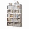 Durable Multilayer Bookshelves Cases 5/6 Tiers Cube Storage Organizer Metal Shoe Rack  Storage