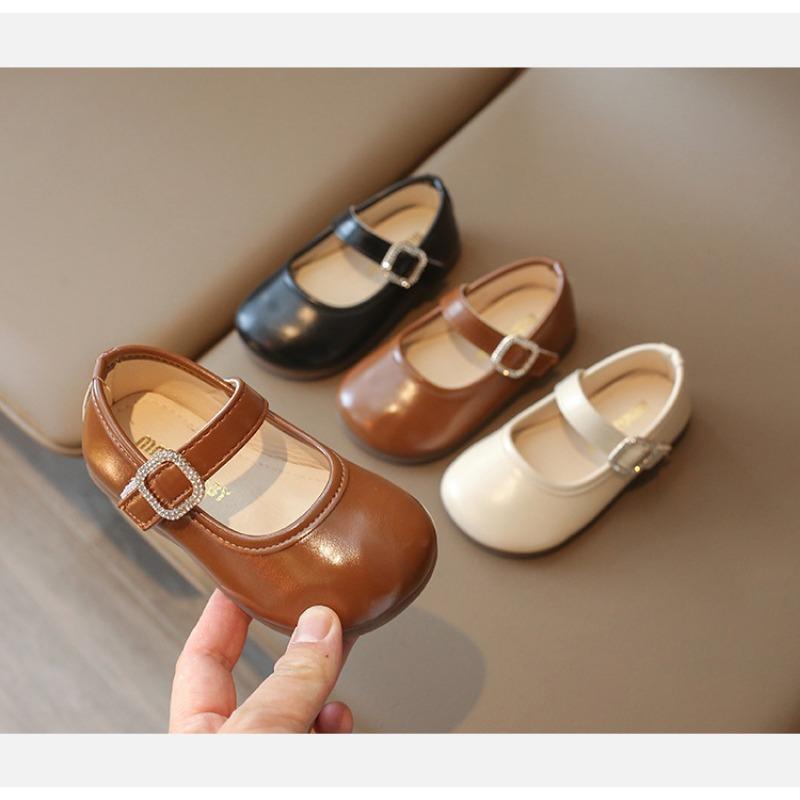 Fashion Soft Sole Princess Leather Flats For Baby Toddler Little Girls