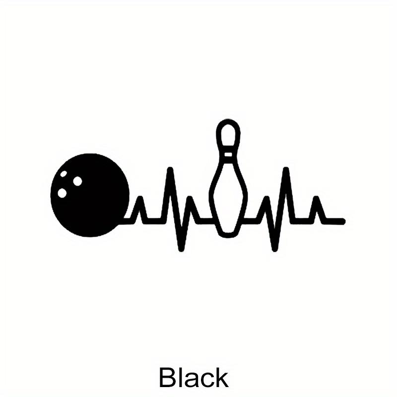 

Bowling Heartbeat Reflective Car Stickers Auto Window Bumper Vinyl Decals Waterproof Decal Creative Car Accessories 17x7.2CM