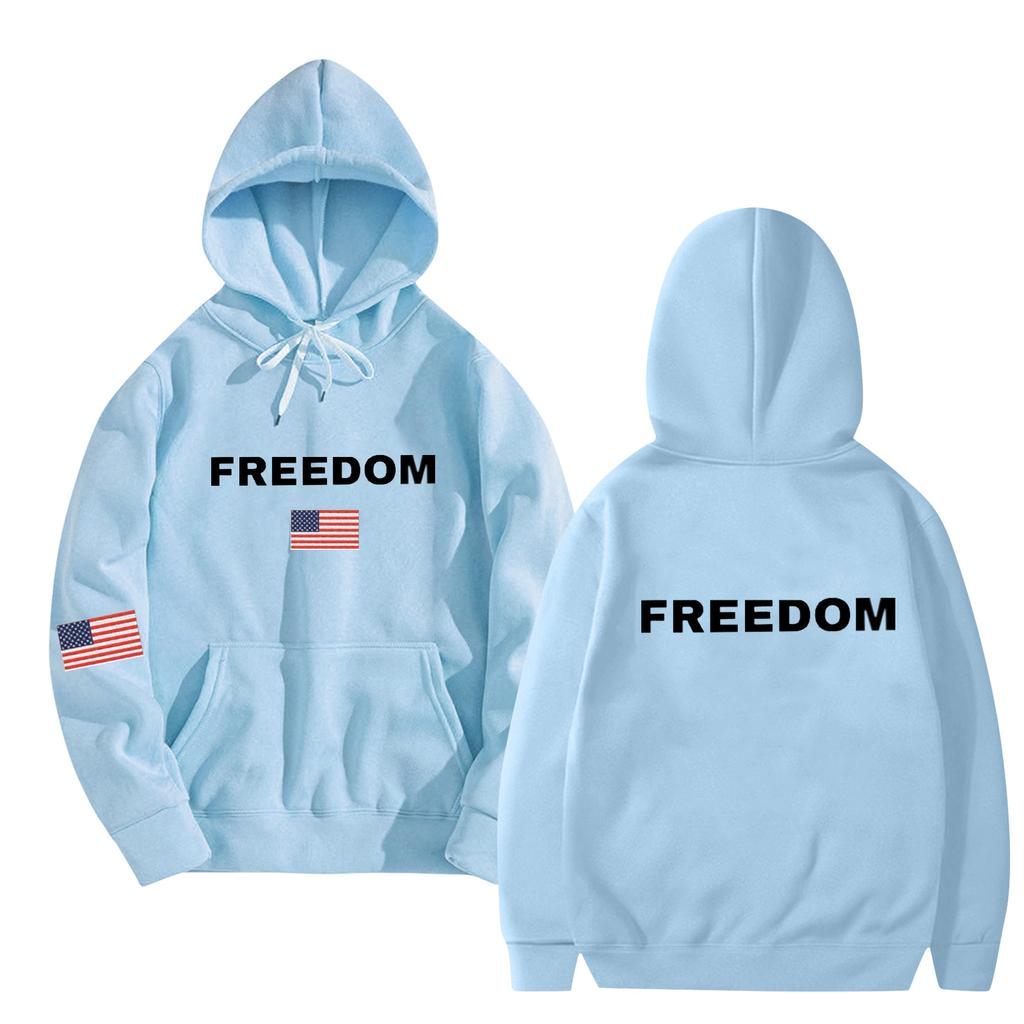 Women's And Men's  Fashionable Hooded Long Sleeved Printed Casual Pullover Unisex Sweatshirt Top