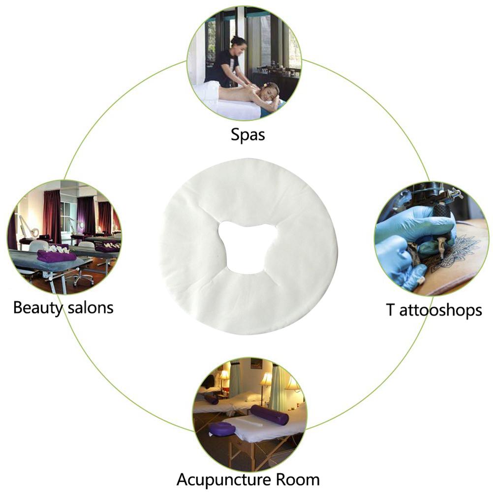 100pcs Disposable Face Covers Non Woven Headrest Covers U Shaped Lying Pillowcase for Massage Table Facial Bed Spas