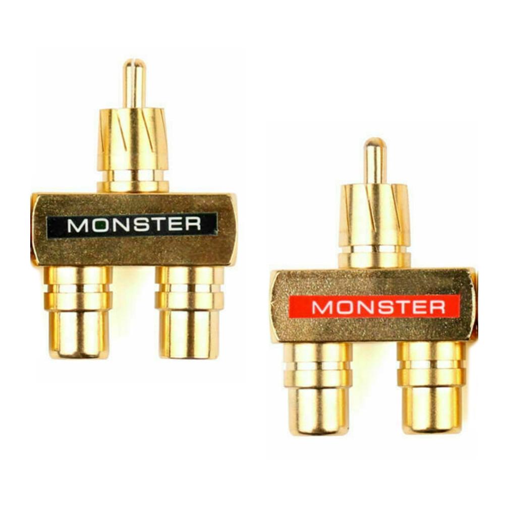 Gold Plated 1 Male to 2 Female Audio Splitter 2pcs for Better Connection