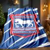 FC Ipswich Crest Blanket Lightweight Ideal Bedding Blanket Perfect for Travel, Camping, Living Rooms, Offices, Sofas, Fan Christmas Gift