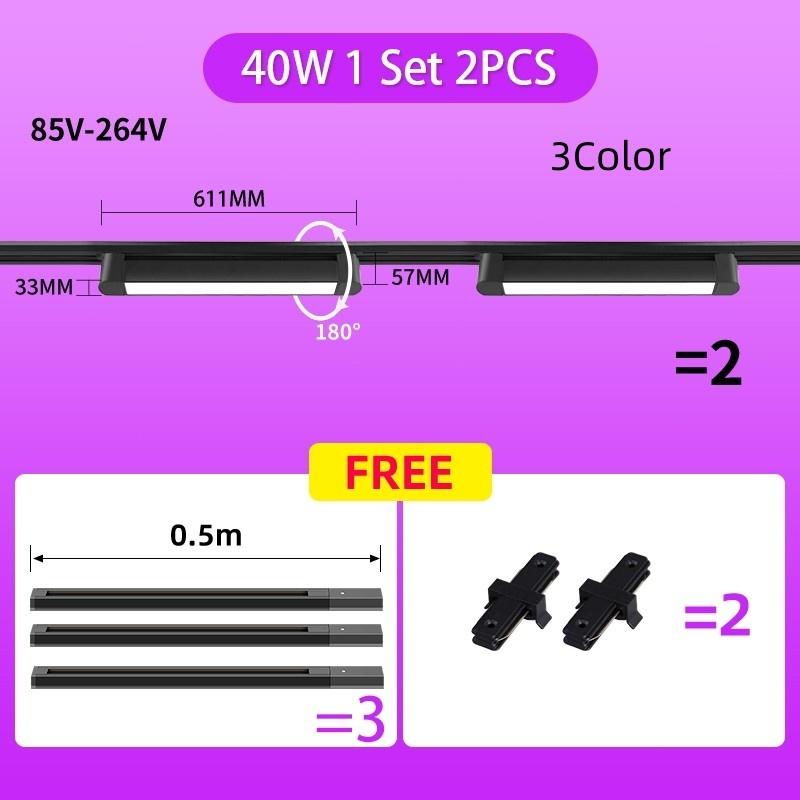 LED Track Light Aluminum Linear Track Ceiling Lamp COB Rail Spotlight Living Room Bedroom Decor Lighting Fixture