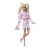 Barbie Deluxe Style Pink Denim Jacket, Dress-Up Doll House, Pretend Play Barbie Doll, Ages 4 and Up, Pink, JJN69