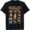 Wild Cats Lover Wild Cat Animals of the World Educational T-Shirt