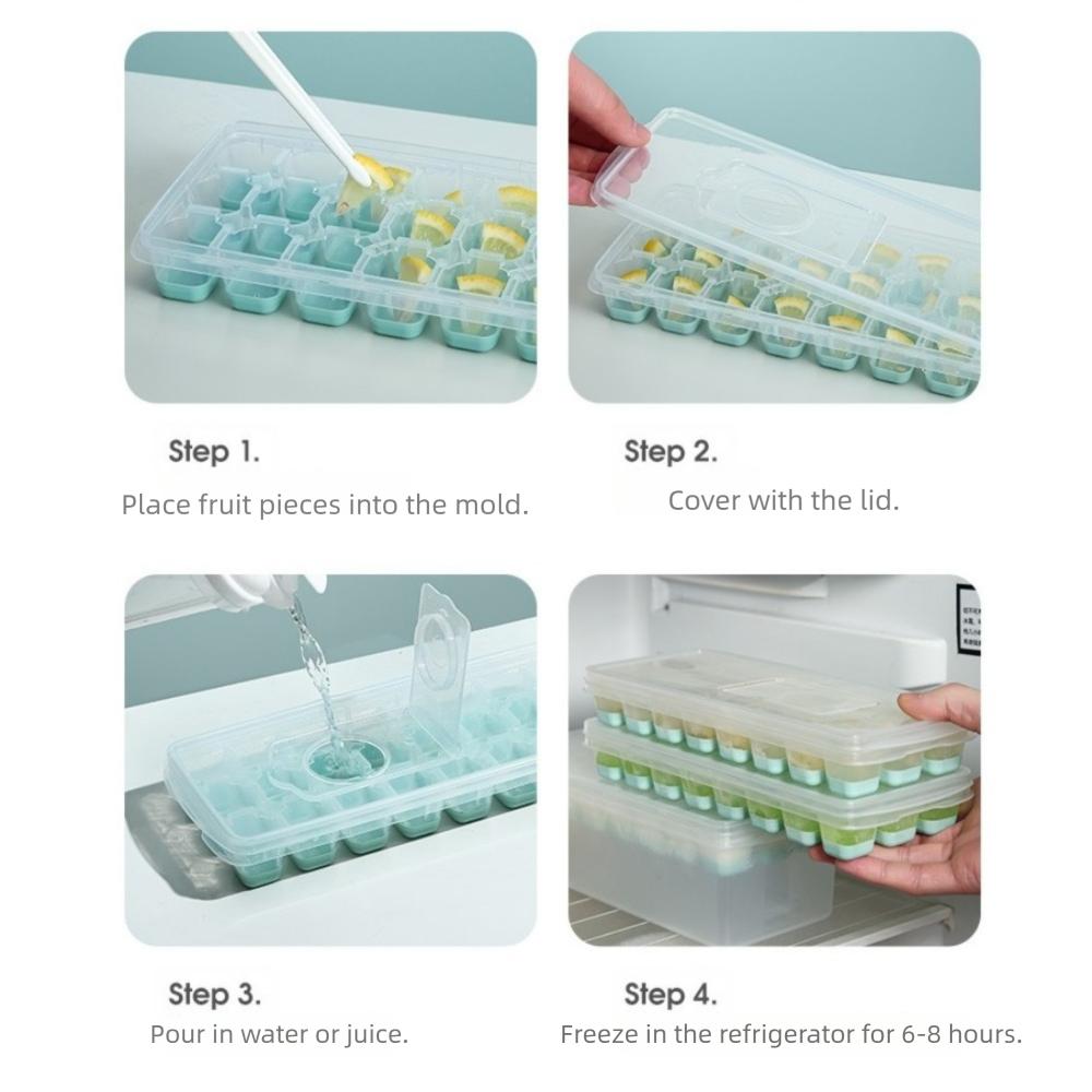 Plastic Ice Tray Reusable DIY Ice Maker New Ice Maker Mold  Kitchen Tool