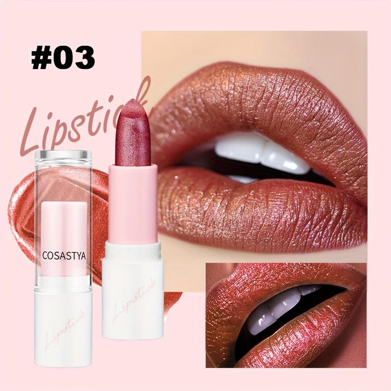 Shiny Lipstick By Gel Lipstick with Luminous Finish, Suitable for All Skin Types, Available in Berry, Brown, Pink, and Purple Hues
