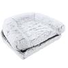 Winter Dog Bed 180x115x25CM Foldable PVC Bottom Human Size Dog Bed for People Pet Light Grey