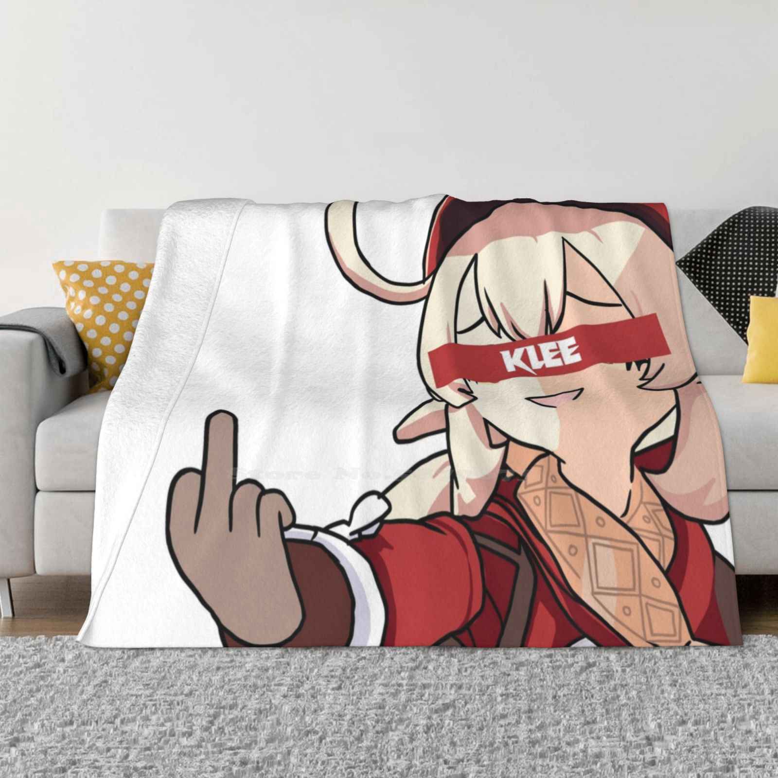 Genshin Impact Klee Funny Creative Design Comfortable Warm Flannel Blanket Genshin Impact Klee Trending Genshin Impact Klee 30x40in