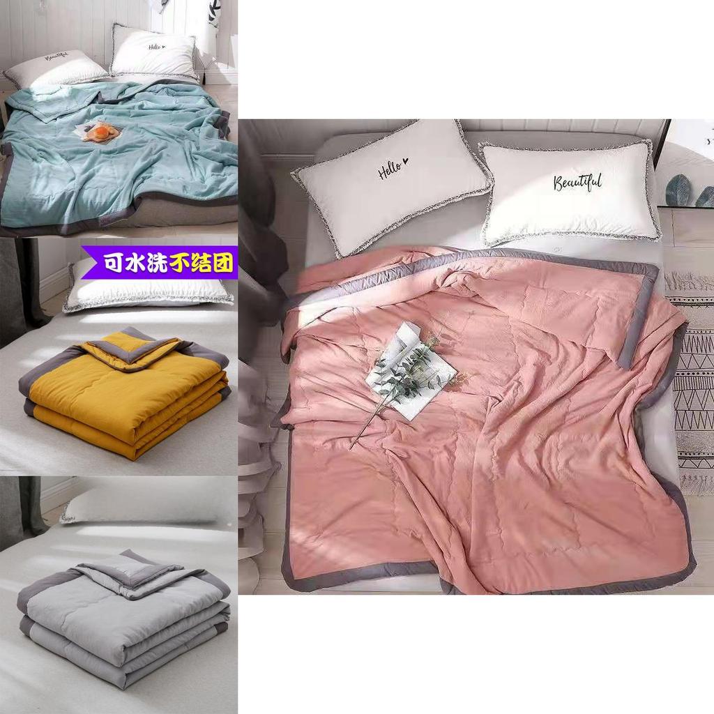 Couette d'été fraîche en coton avec garnissage en coton lavable pour enfants et adultes