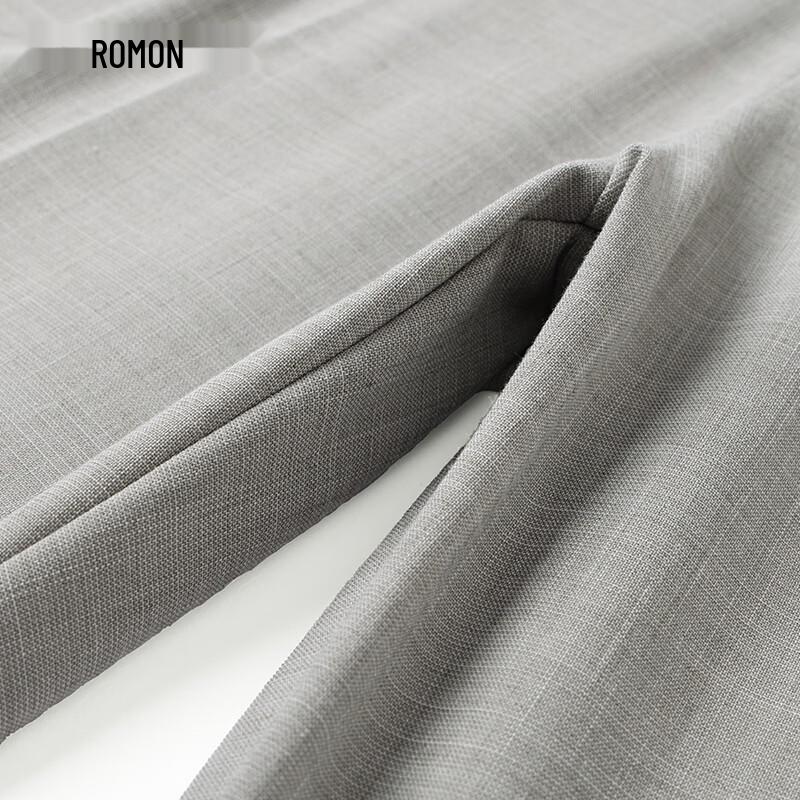 Romon Men's Lyocell Linen Straight Casual Pants