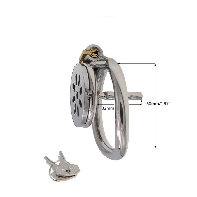 304 Stainless Steel Chastity Lock Penis Cage Male Bondage  Cockring CB Lock BDSM Slave Cuckold Sex Toys Urinary Catheter