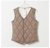Women's Fabric Warm Vests Ultra Light Down Vest Women Two Ways Waistcoat Portable Warm Sleeveless Winter Liner