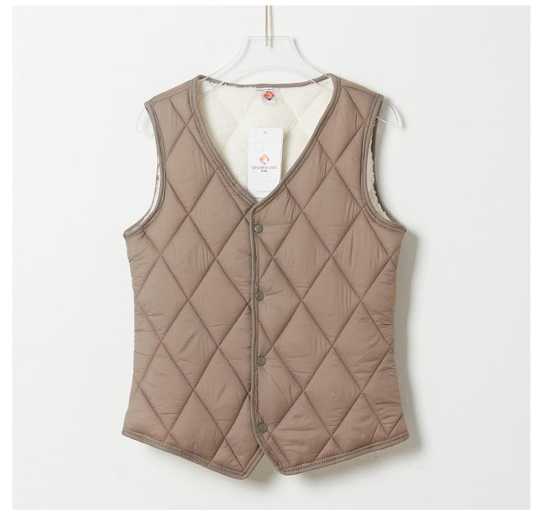 Women's Fabric Warm Vests Ultra Light Down Vest Women Two Ways Waistcoat Portable Warm Sleeveless Winter Liner