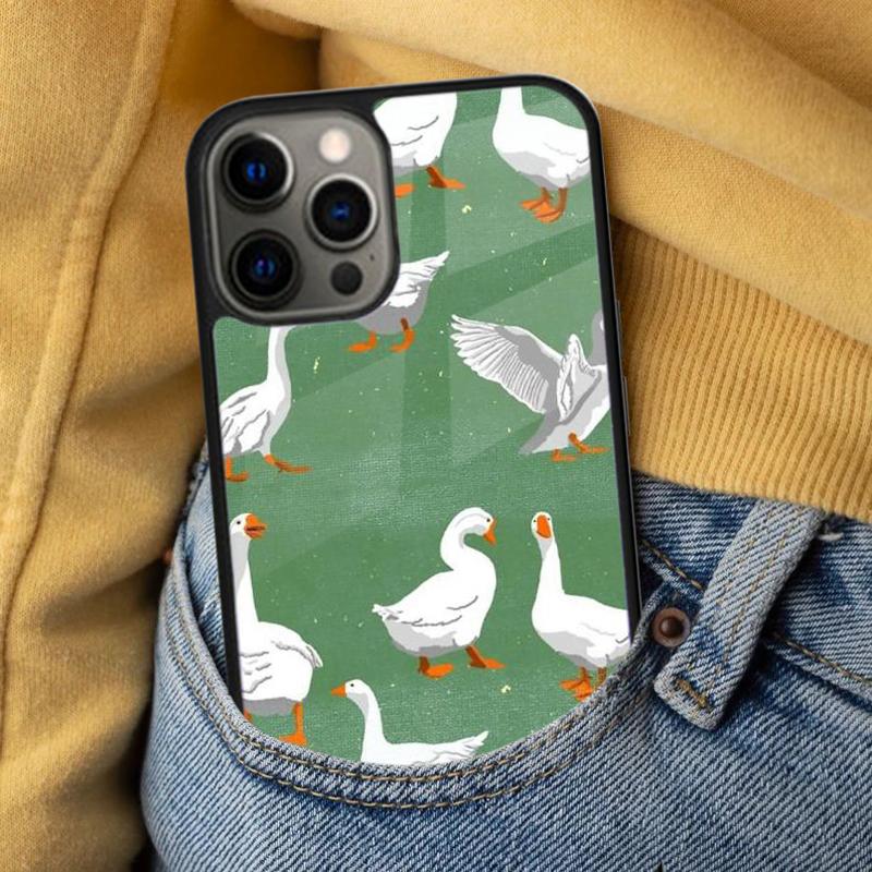 Cartoon Cute Goose Game Soft Phone Case for iPhone 17 Air 16e Pro max 15 Pro 13 14 Plus 11 12 MagSafe Magnetic Coque iPhone 14pro