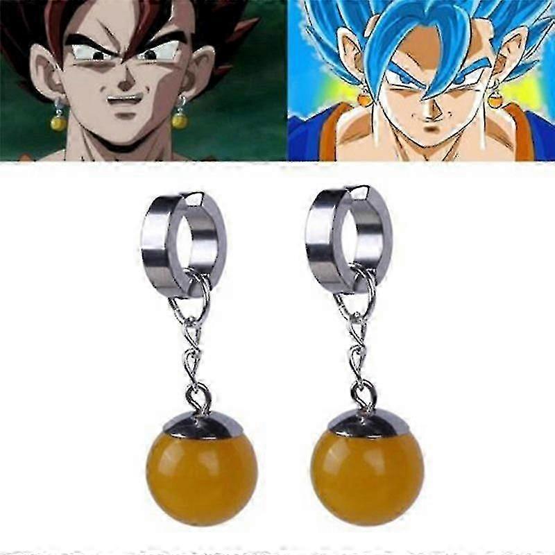 Anime Kai Nero Figlio di Goku Kakarot Cosplay Orecchini a Clip Unisex Zamasu Orecchini Potara Orecchini a Bottone Ciondolo Accessori Gioielli