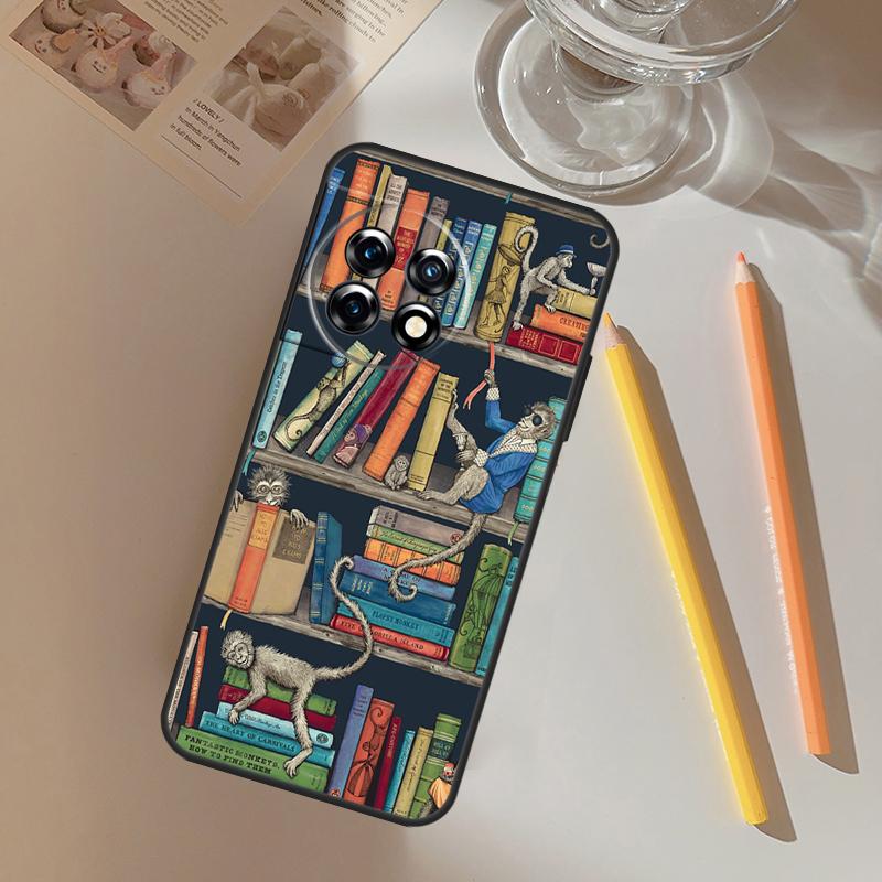 Library In Wonderland Funda For OnePlus 12R 13 12 R 11 9 10 Pro 8T 9RT 10T OnePlus Nord 4 CE 2 3 Lite N20 N30 Case