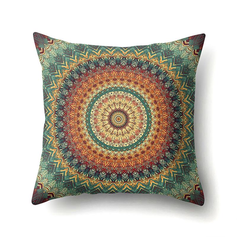 Nordic Bohemian Ethnic Style Polyester Pillow Case Car Decoration Home Printed Bedside Pillow Case