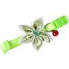 Green Flower Charm Pet Collar with Safety Bell