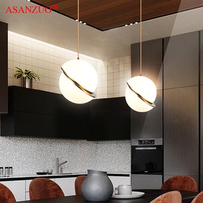Nordic White Ball Bubble Pendant Lights Kitchen Living Room Restaurant Bedroom Gold Hanging Lamp Luminaires
