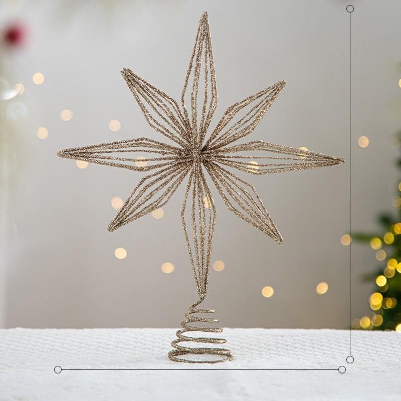 Christmas Modern Minimalist Tree Star Ornament 3d Snowflake Design Decor Festive