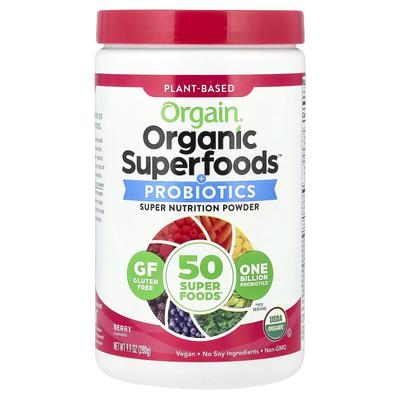 Organic Superfoods™ + Probiotic Super Nutrition Powder, Berry Flavor, 280G(9.9Oz)