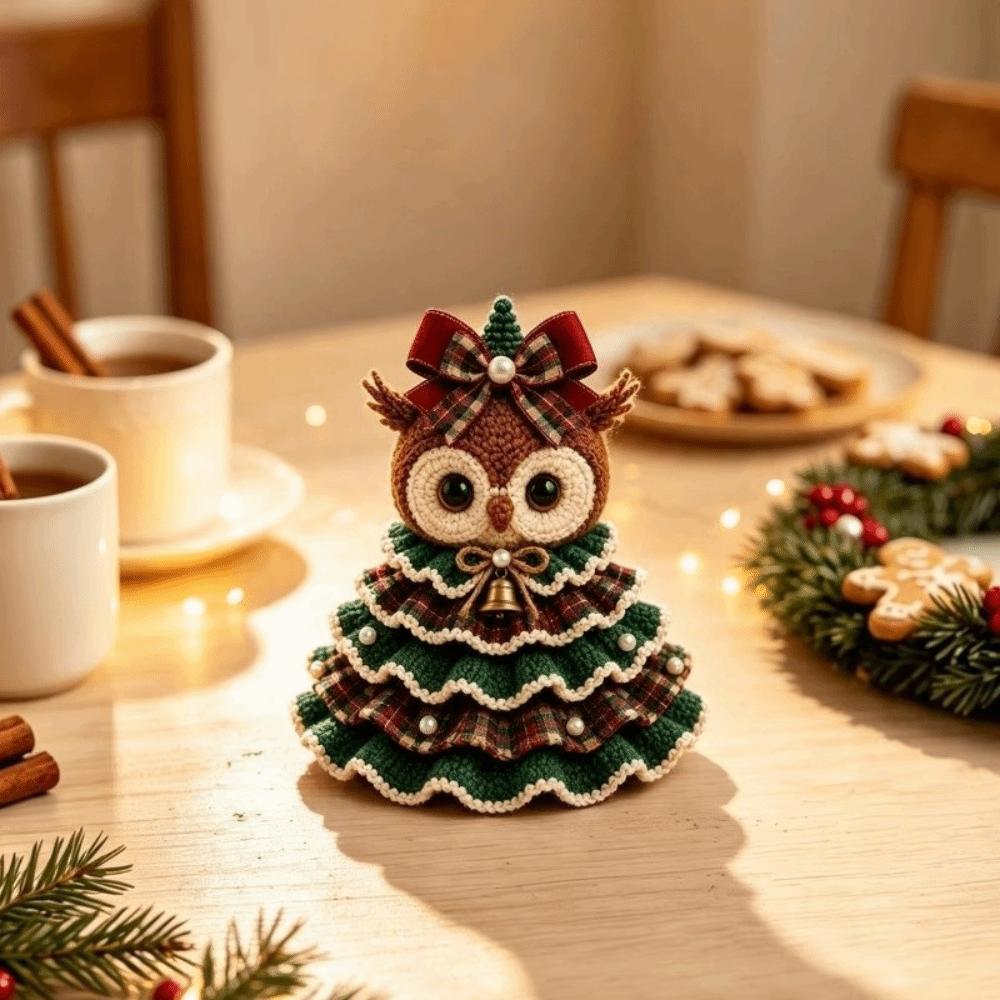 Cartoon Crochet Animal Christmas Tree Kit Christmas Crochet Handmade Toy  Christmas Decor