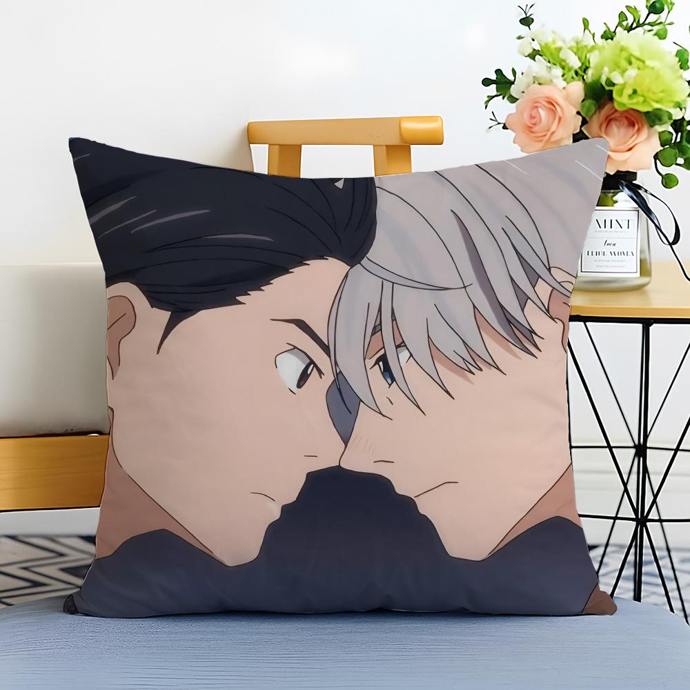Yuri on Ice Cushion Cover Washable Linen comfort Soft  for Sofa Bed Cozy Home Room Decor
